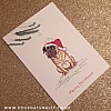 Pug Christmas Card (Flitter)